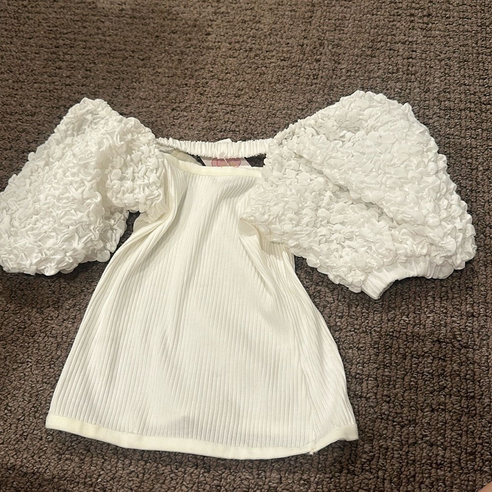 Crinkled puff sleeve top dear Hannah